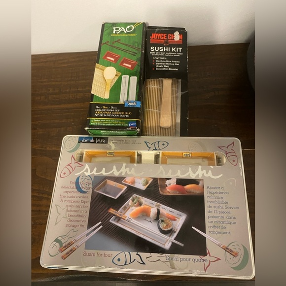 Sushi Plate Set with never used kits - Picture 2 of 3